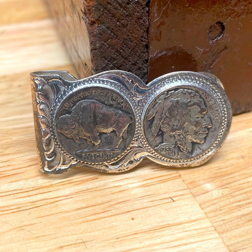 Buffalo Nickel Money Clip made by Montana Silversmiths